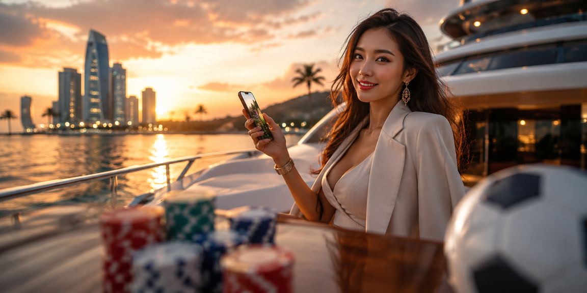Người hâm mộ bóng đá xem kèo và đặt cược trực tuyến trên bãi biển Phú Quốc